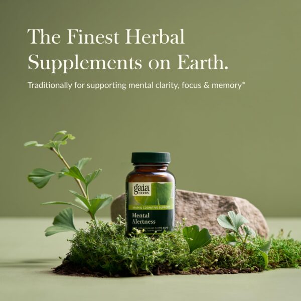 Gaia Herbs Alerta Mental ingredientes naturales adaptógenos para mente sana