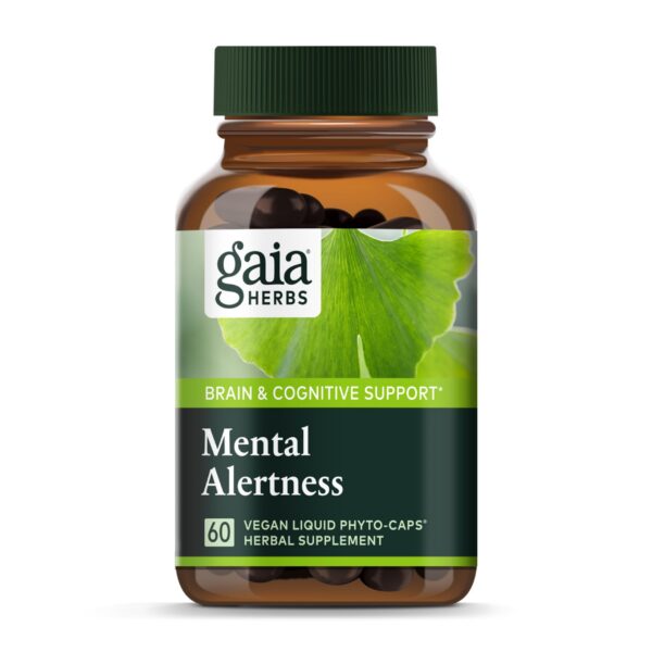 Version 1.0.0 Gaia Herbs Alerta Mental suplemento cápsulas veganas apoyo cerebral