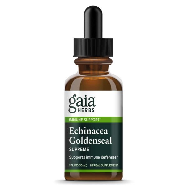 Gaia Herbs Echinacea Goldenseal Supreme extracto líquido para sistema inmunológico