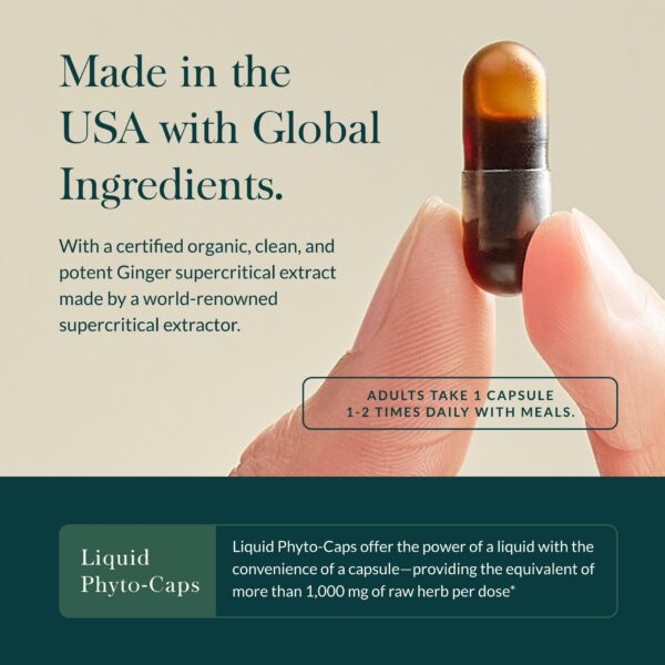 Version 1.0.0 Gaia Herbs Ginger Supreme cápsulas líquidas veganas