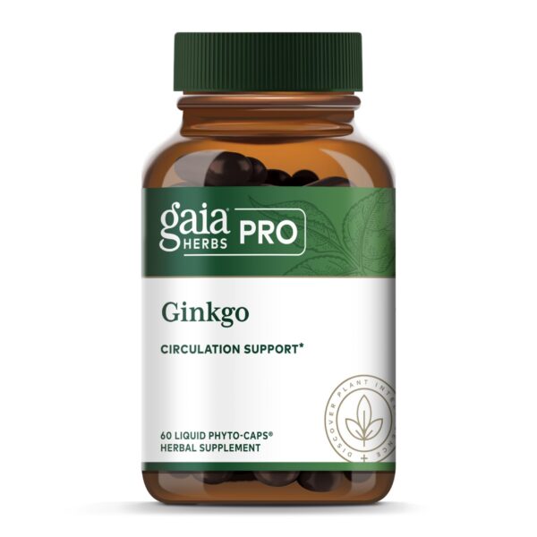 Frente del envase Gaia Herbs PRO Ginkgo