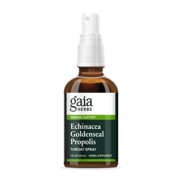 Version 1.0.0 Gaia Herbs spray garganta 1 oz equinácea goldenseal frontal