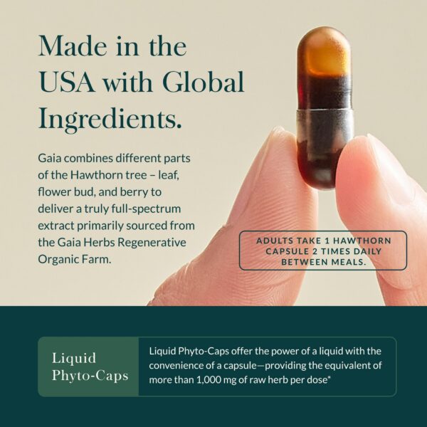 Version 1.0.0 Gaia Herbs suplemento de espino con extractos orgánicos certificados