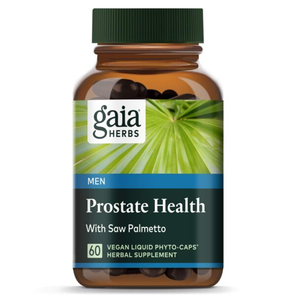 Gaia Herbs suplemento salud prostática 60 cápsulas veganas