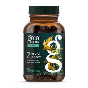 Version 1.0.0 Frente del frasco Gaia Herbs Thyroid Support