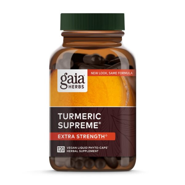 Version 1.0.0 Caja Gaia Herbs Turmeric Supreme 120 cápsulas veganas