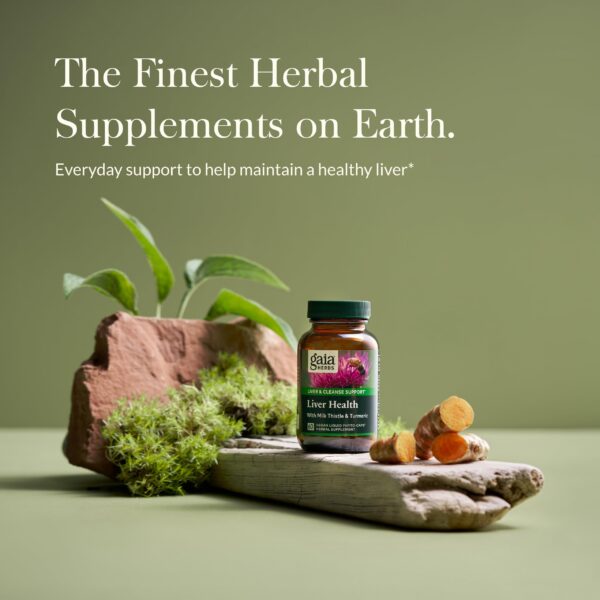 Gaia Herbs Higado cápsulas etiqueta