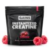GAINS IN BULK Creatine Instantized frasco y etiqueta