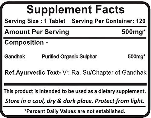 Etiqueta del producto Gandhak Rasayan Planet Ayurveda