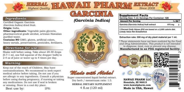 Version 1.0.0 Frascos de extracto garcinia Hawaii Pharm