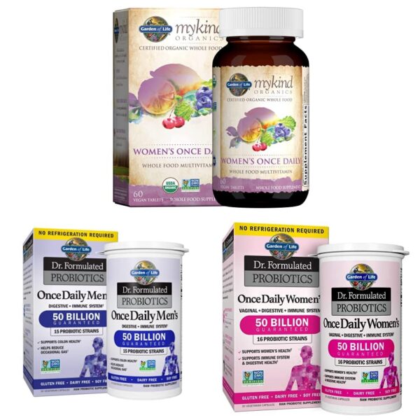 Producto Garden of Life frente etiqueta mujer/hombre