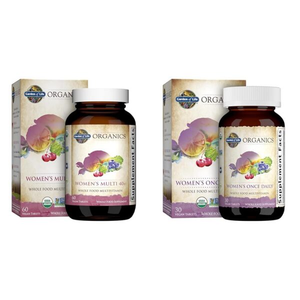 Garden of Life Organics Vitamins frasco y etiqueta