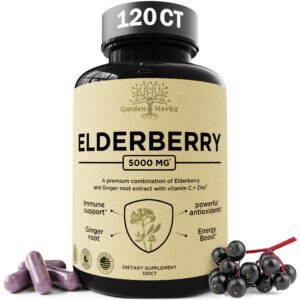 Garden of Herbz suplemento de saúco con vitamina c y zinc