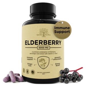 Garden of Herbz suplemento saúco vitamina c zinc 60 cápsulas