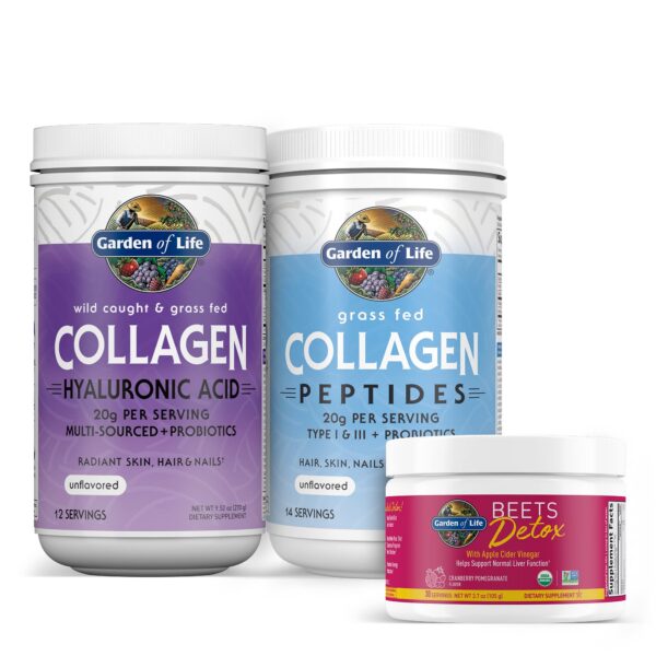 Empaque del Garden of Life Colágeno Beets Bundle
