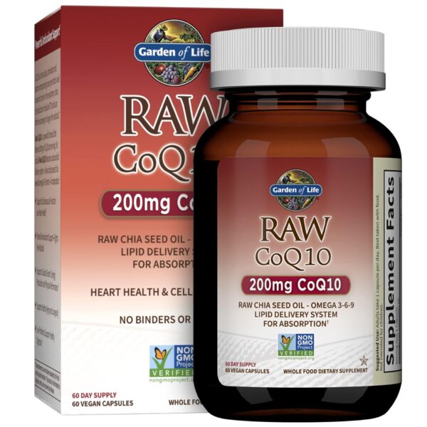 Frente de envase Garden of Life CoQ10 200 mg