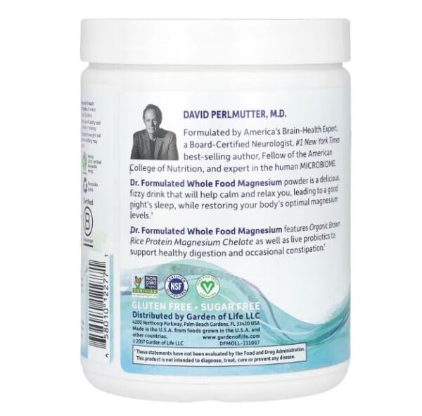 Etiqueta de nutrición Garden of Life