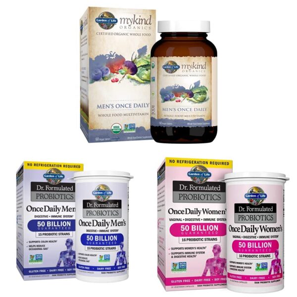 Garden of Life multivitamínico hombres vegano frente