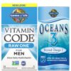 Version 1.0.0 Garden of Life bundle para hombres con Vitamin Code Raw One y Oceans 3