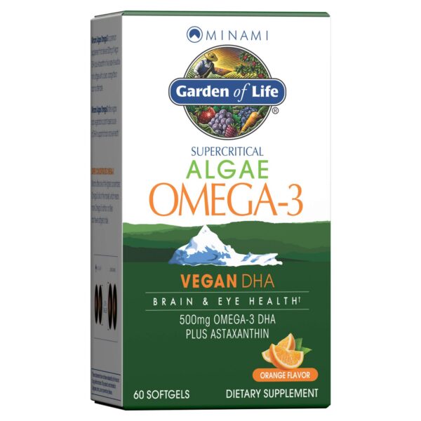 Omega-3 de algas vegano DHA 500 mg frasco
