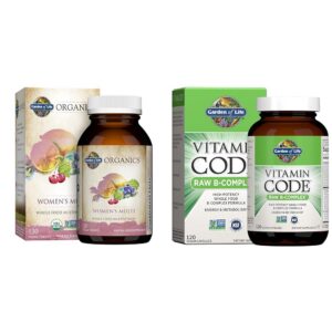 Garden of Life multivitamínico y complejo B para mujeres 120 tabletas