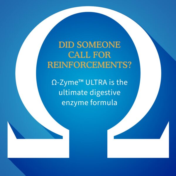 Etiqueta y cápsulas Omega-Zyme Ultra