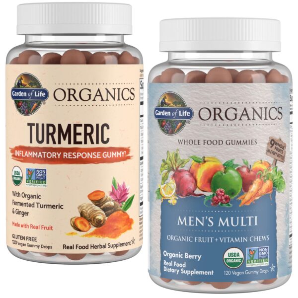 Frasco de Garden of Life Organics gomitas para hombres