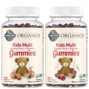 Frasco de Garden of Life Organics Kids Gummies cereza