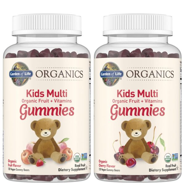Version 1.0.0 Frasco de Garden of Life Organics Kids Gummies cereza