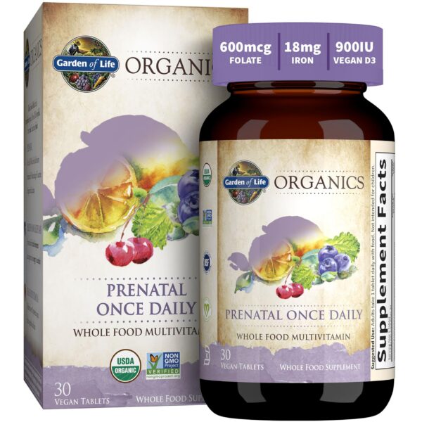 Frasco de Garden of Life Organics Prenatal