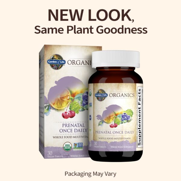 Tabletas prenatales orgánicas y cápsulas de Minami