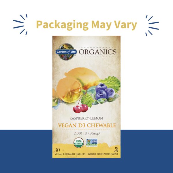 Frasco con etiqueta de vitamina D3 vegana