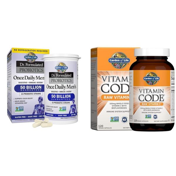 Frasco de Garden of Life Probiotics para hombres