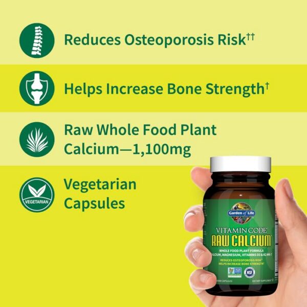 Etiqueta del producto Raw Calcium