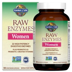 Frasco de Garden of Life RAW Enzymes para mujeres