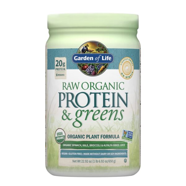Garden of Life Raw Organic Protein & Greens etiqueta frontal