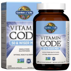 Etiqueta frontal de Garden of Life Men’s 50 & Wiser