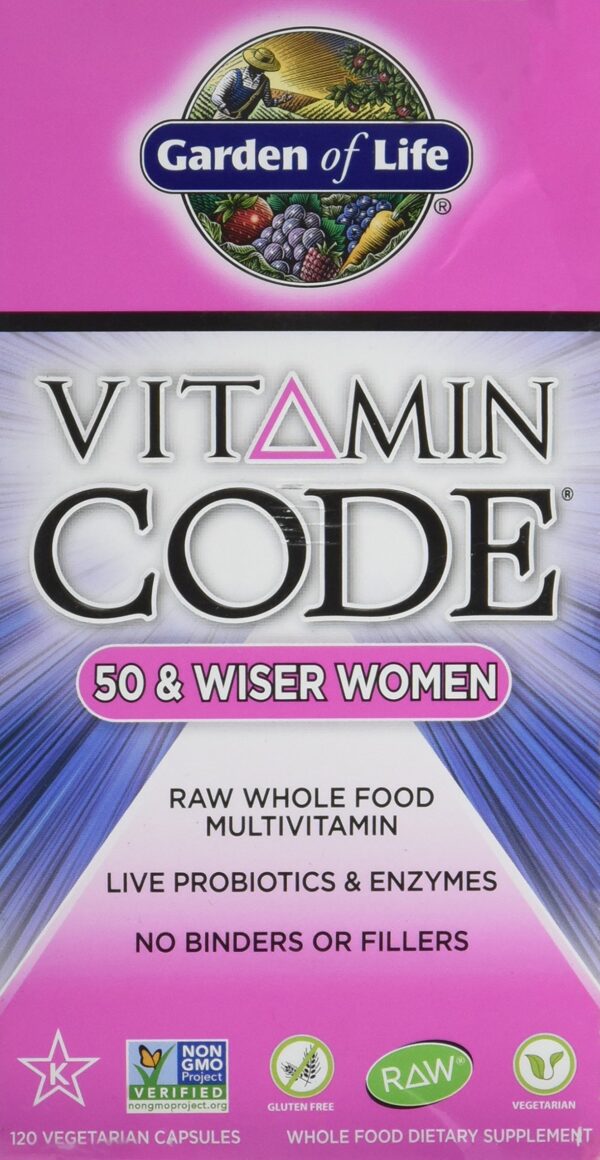 Version 1.0.0 Garden of Life Vitamin Code 50 Wiser multivitamínico mujeres 120 cápsulas
