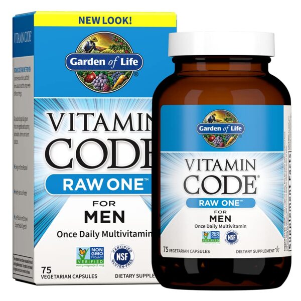 Version 1.0.0 Garden of Life Vitamin Code Raw One cápsulas para hombres