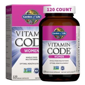 Garden of Life Vitamin Code Mujer Multi frasco lateral