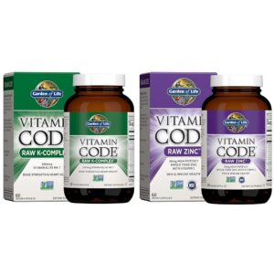 Garden of Life frasco con K2 K1 Zinc C