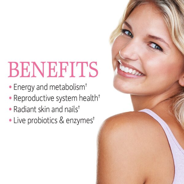 Suplemento vitamínico para energía y piel radiante mujer