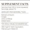 Etiqueta del producto extracto semilla de uva Garden Organics