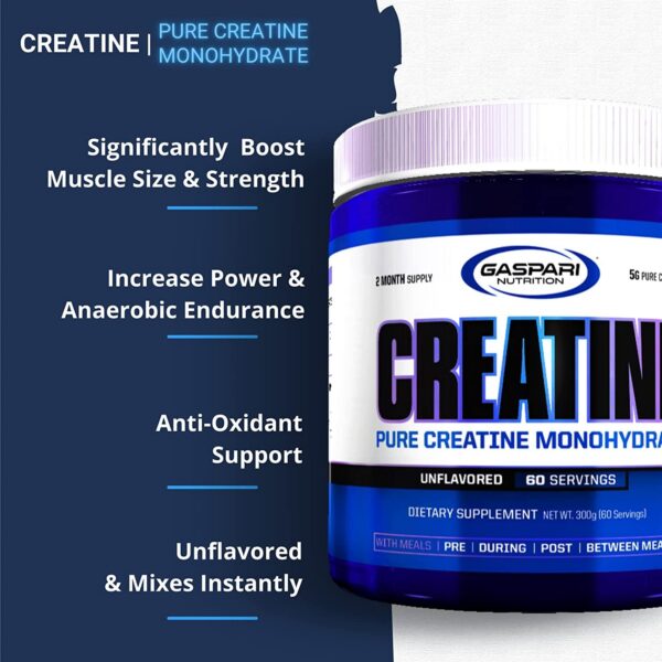 Gaspari creatina monohidratada caja frontal