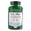 Frasco de G.C. Flex Purity con cápsulas para salud articular