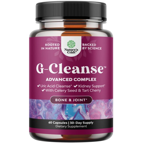 GCleanse suplemento natural para ácido úrico y articulaciones 60 cápsulas