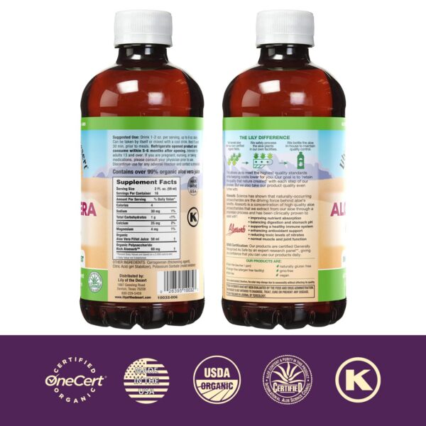Gel Aloe Vera digestivo Lily of the Desert pack 2 botellas