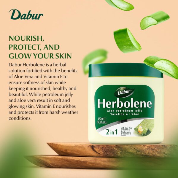 Version 1.0.0 Gel violet Dabur Herbolene para piel sensible aloe y vitamina E