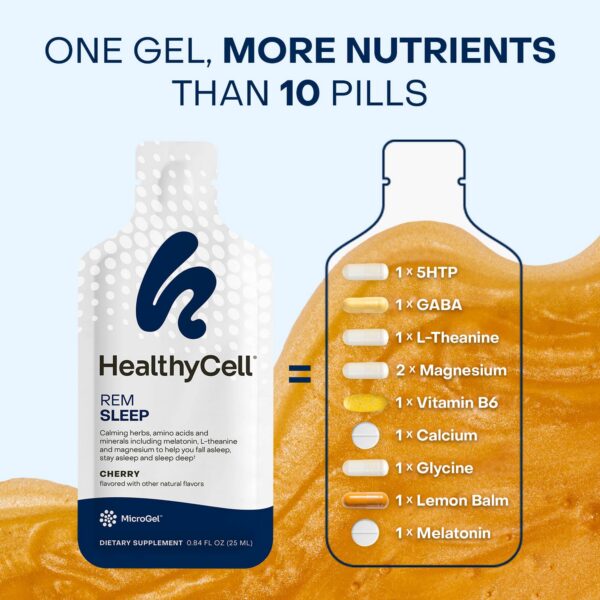Version 1.0.0 Gel líquido para dormir Healthycell sabor cereza