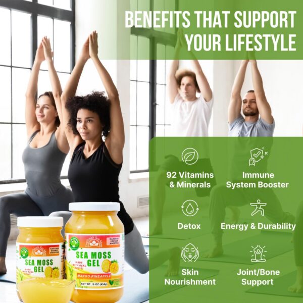 Gel de musgo de mar irlandés rico en vitaminas